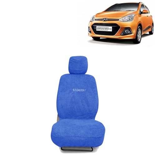 Kingsway Pure Cotton Towel Fabric Seat Covers For Hyundai Grand I10 (Model Year : 2013 – 2017)(Color: Blue)