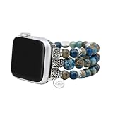 Cape Diablo Smart Watch Band for Women - Handmade Gemstone Strap - Compatible with 38mm-45mm Apple Faces