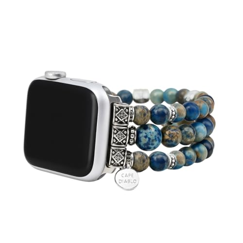 Cape Diablo Smart Watch Band for Women - Handmade Gemstone Strap - Compatible with 38mm-45mm Apple Faces