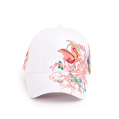 Image of Trucker Hats California H Womens Hat Trendy Creativity Flowers Butterfly Sequins Embroidered Baseball Cap