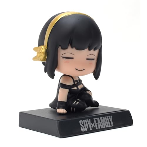 Image of Daiyamondo Super Hero Anime Polyvinyl Chloride Action Figure Bobble Head for Car Dashboard Office & Study Table Decoration for Everyone (Spy Black Girl),9 X 7.5 cm