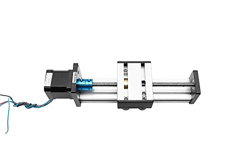 TEN-HIGH ST Series 200mm de Carrera eficaz Stroke Etapa Lineal actuador DIY CNC Router Partes husillo de Bolas T8 X 8 con un 17 NEMA 42 Motor Paso a Paso, Sistema de Deslizante Mesa Movimiento