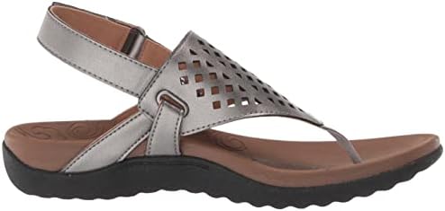 Rockport Women's Ridge Toe Post Sandal, Pewter, 6.5 | Image 4