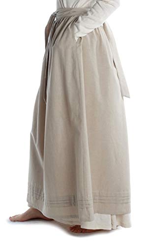 HEMAD Mittelalter Schürze Widga aus Baumwolle Hanffarben XXL/XXXL Gewandung LARP