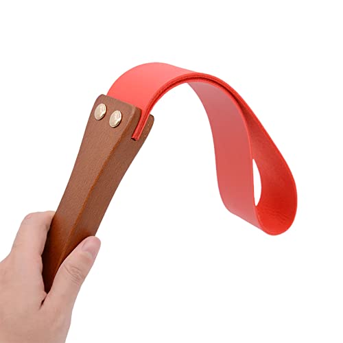 KAKU Riding Crop for Adult Play Leather Whips for adultsBaven Leather Riding Crop, Sex Crop BDSM Crop Horse Whip, Crop for Horse Riding Crop for Daily Training (Red)