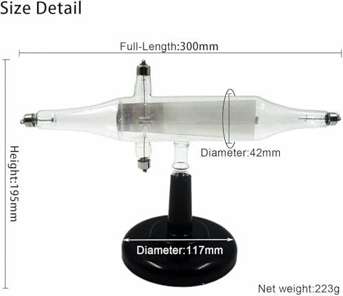Tube cathodique déflexion électrostatique verre kit physique science labo