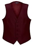 Gioberti Men's Formal Suit Vest Fit for Business or Casual Dress, Burgundy, Medium