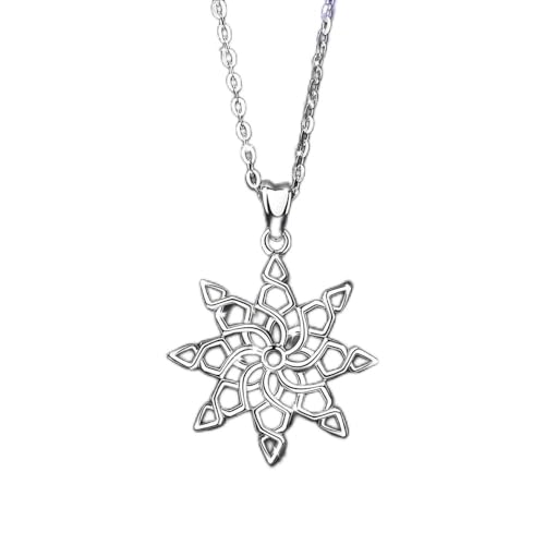 Collier étoile polaire en argent pour femme avec pendentif octogonal élégant