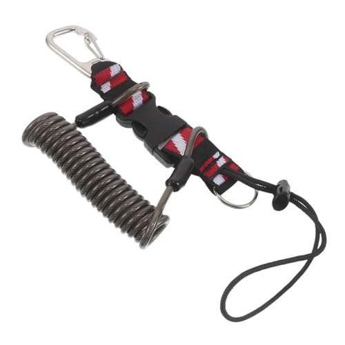 POPETPOP Dragonne de Plongée Robuste et TPU en Acier Inoxydable Anti-Perte avec Boucle à Dégagement Rapide pour Appareil Photo, en Situation d'urgence sous-Marine