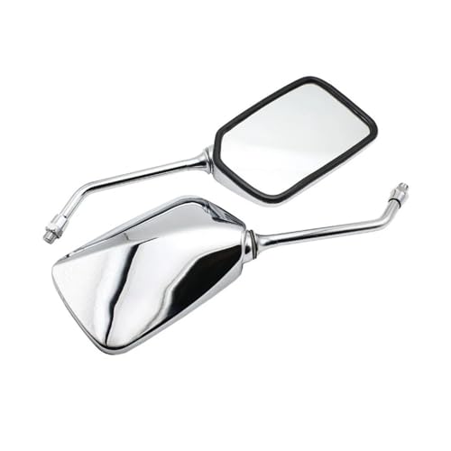 Espejos cuadrados para motocicleta de 10mm con cristal antirreflejos para manillar de scooter