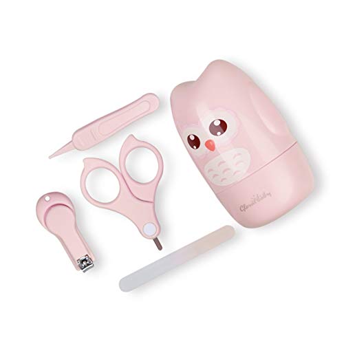 Gloval Baby Baby Nail Kit, Baby Manicure Kit And Pedicure Kit With Cute Owl Shape Case. Baby Nail Clipper, Scissor, Baby Nail File & Tweezer For Newborn, Infant & Toddler (Pink) #TOP5