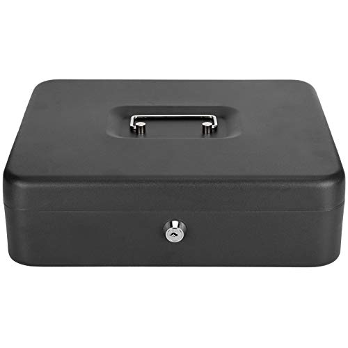 Caja de dinero con cerradura de seguridad portátil Bandeja con niveles Cajón de dinero Caja de almacenamiento seguro 4 billetes + 5 monedas, caja de dinero Caja de dinero Cajón de dinero Cajón de mone