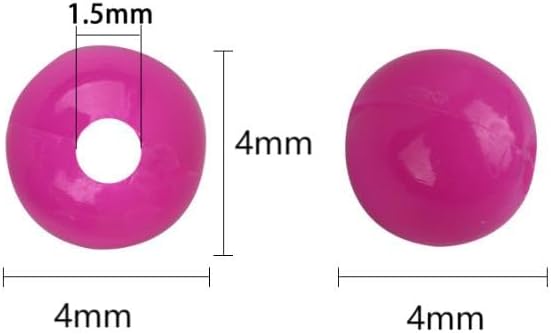 100 PCS Assorted -Color Round Beads Acrylic Beads Jewelry Making DIY Bracelets Crafts Decoration Round Loose Spacer Beads (4mm) - Image 2