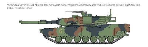 Char M1A1 Abrams Italeri 35108 maquette militaire précise sans défaut d'assemblage
