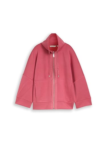 Tom Tailor Damen 1047715 Boxy Fit Scuba Sweatjacke, 11183 - Cozy Pink, XL EU – Ansicht 5