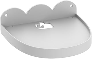 حامل مكبر صوت يثبت على الحائط لمكبر الصوت أمازون ايكو بوب، قاعدة تعليق داخلية للسماعة مع رف لتنظيم الكابلات بمسامير للتثبيت من فاشون مانيا - أبيض