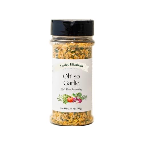 Image of Lesley Elizabeth Oh! So Garlic Salt Free Seasoning - All-Natural Garlic Herb Blend for Chicken, Vegetables, Pasta & More | Flavorful No Salt Garlic Seasoning for Cooking & Grilling