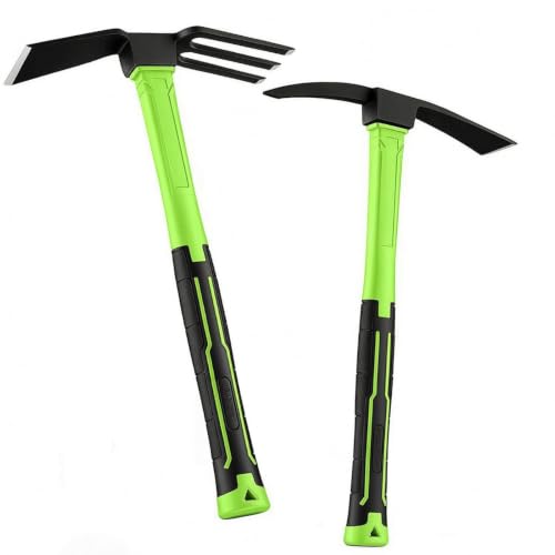 LeeQinersw 2 Pezzi Sarchiat Manuale Multiuso | Impugnatura Testurizzata Antiscivolo, Zappetta da Giardino, Acciaio Al Manganese, Attrezzo, per Orto, Aiuole