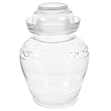COLLBATH Frasco de Vidrio para Encurtidos de Cocina 5 Kg Recipiente Hermético Boca Ancha y Borde Elevado Transparente Seguro sin Plomo Adecuado para Fermentación y Almacenamiento