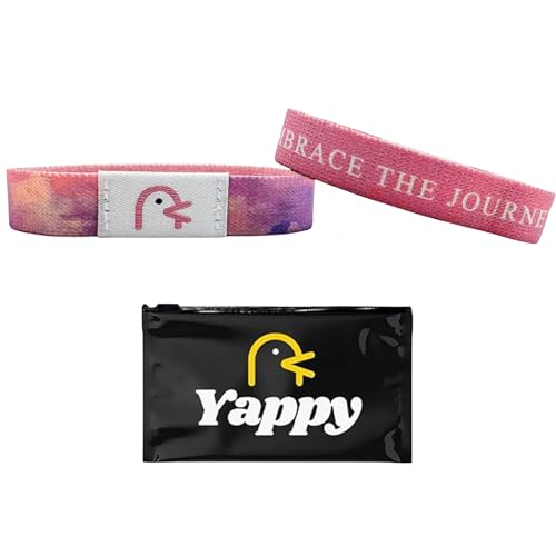 Yappy Daily Motivational Bracelet with Positive Quotes and Uplifting Messages Intention Bracelet for Everyone Daily Affirmation Bracelet (Embrace The Journey Large)