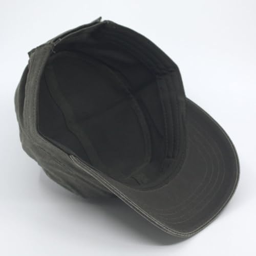 Image of The Vintage Year Heavy Stitching Washed Cotton Cadet Hat - Durable Military Baseball Cap for Men & Women, Outdoor Casual Wear