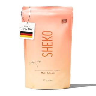 SHEKO Collagene Idrolizzato Premium 450g - Natural Bioactive Collagen Powder - Peptidi di tipo 1, 2, 3 - Collagene in polvere - Qualità purissima - Solubilità ottimale - Proteine in polvere