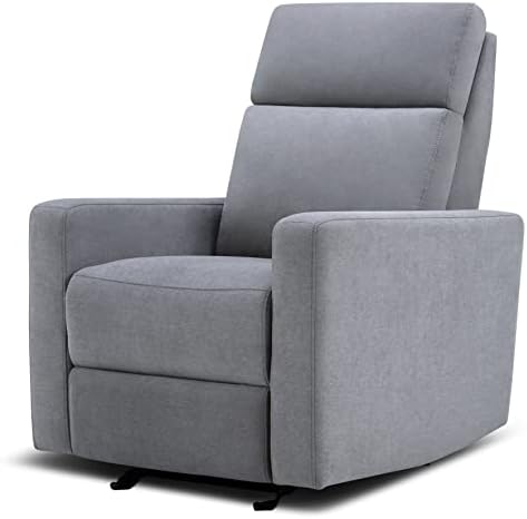 Nurture& The Glider Premium Power Recliner Nursery Glider Chair with Adjustable Head Support | Designed with a Thoughtful Combination of Function and Comfort | Built-in USB Charger (Gray)