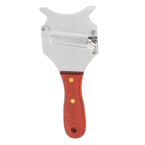 COLLBATH Truffle Slicer with Adjustable Blade: Chocolate Truffle Shaver - Stainless Steel Cheese Scraper - Planer with Wood Handle Garlic Vegetable Peeler - Cheese Grater Curler