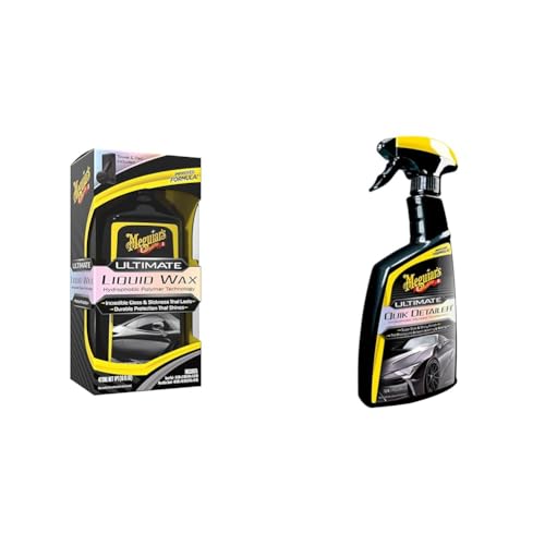 Meguiar's G210516EU Ultimate Flüssigwachs 473 ml – Unglaublicher Glanz & Glätte mit langanhaltendem Schutz – Inklusive Ultimate Quik Detailer