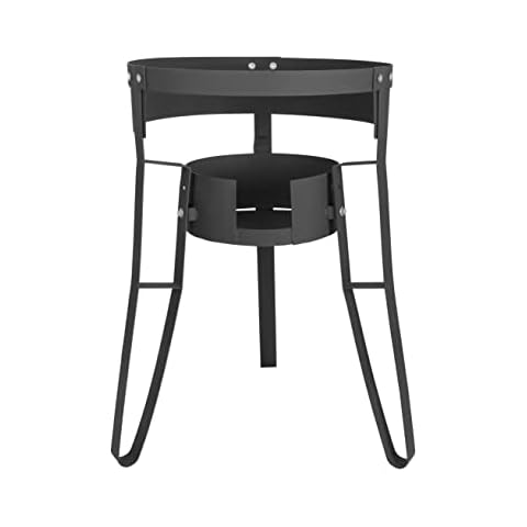 Concord 30" Powder Coated Steel Comal Stand with Adjustable Burner Mounting Rack. Great for Discada, Street Vendor, Tacos, Etc. Cover