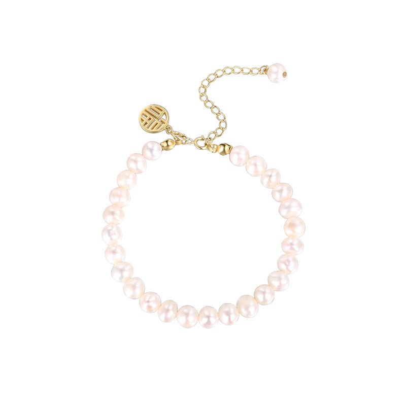 Bracelet perlé en or pour elle, le témoin éternel de votre amour véritable