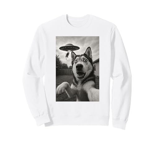 UFO Siberian Husky Selfie With Funny Invasion Alien Dog �g���[�i�[