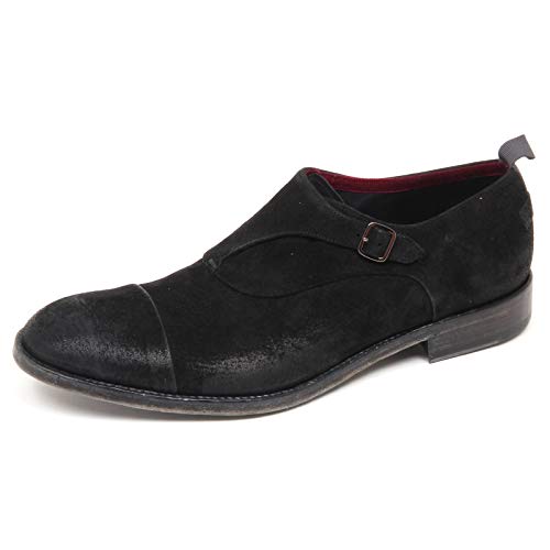  BARRACUDA E8914 Scarpa Uomo Black Scarpe Fibbia Vintage Effect Shoe Man [44]