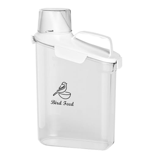 Brabtod Bird Seed Storage Container Portable-3 Qt/2.8 L Clear Pet