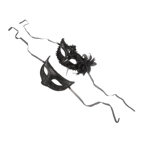 CONGARTENO 2pcs Couples Masquerade Half Face Masks Creative Cosplay Party Masks for Men Women Unique Design for Festivals Costume Parties and Carnivals