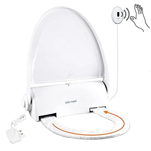 Fashome Smart Commercial Hygienic Toilet Seat Automatic Change Toilet Seat Cover Disposable Hygienic Film Infrared Sensor Protecting Health for Public Restrooms Bathrooms Toilets (Elongated) Cover