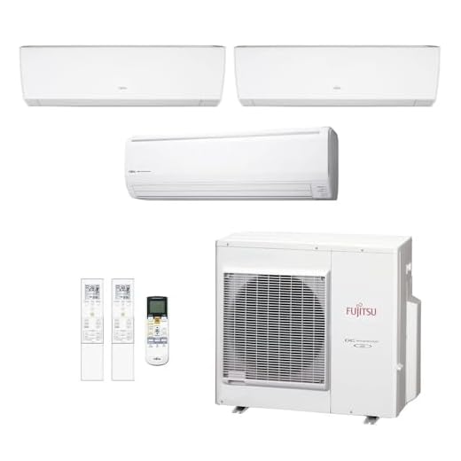 Ar-Condicionado Multi Split Inverter Fujitsu 35.000 (1x Evap HW 9.000 + 1x Evap HW 12.000 + 1x Evap HW 18.000) Quente/Frio 220V