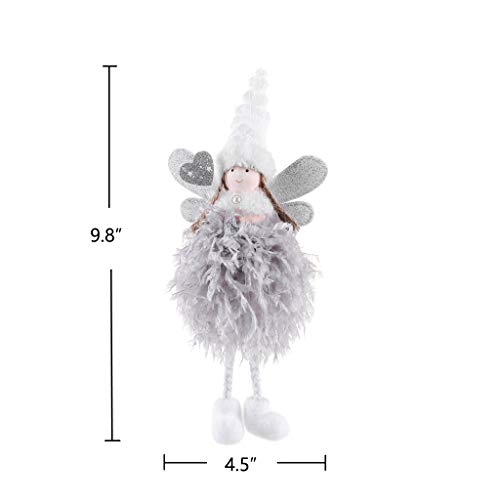 Topzea 3Pcs Angel Christmas Decoration, Angel Doll Ornaments Tree Hanging Decoration Angel Doll Pendant For Christmas Crafts Room Decorating (White&Pink&Grey) #TOP2