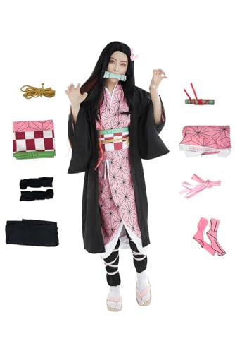 Daiendi Nezuko Cosplay Nezuko Kamado Disfraz Adulto Kimono Demon Hashira Anime Costume Halloween Carnaval L
