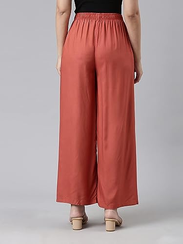 Image of Fancy Star Women Super-Combed Cotton and Rayon Solid Full Length Regular Palazzo