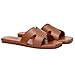 RockDove Women's Solara H-Strap Flat Sandal Comfort Slide for Casual Everyday Wear, Size 8 US Women, Brown