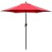 Sunnyglade 7.5' Patio Umbrella Outdoor Table Market Umbrella with Push Button Tilt/Crank, 6 Ribs (Red)