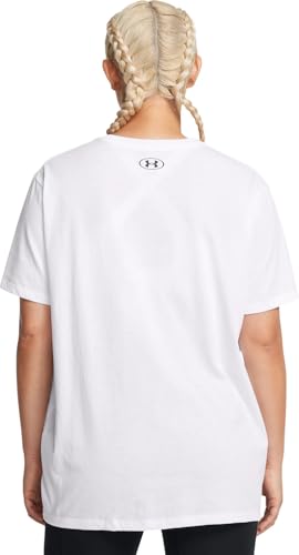Under Armour 1386844-100-MD UA W BFOS Logo TEE SS WHT MD2
