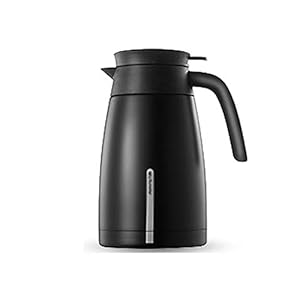 Thermische Karaffen, Roestvrijstalen geïsoleerde koffiepot/dubbele wandvacuümthermos / 24 uur isolatie / 2L zwart wit…