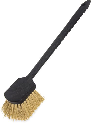 Image of SPARTA 36505L00 Plastic Utility Brush, Scrub Brush With Long Handle For Kitchen, Restaurant, Home , 20 Inches, Black, (Pack of 12)