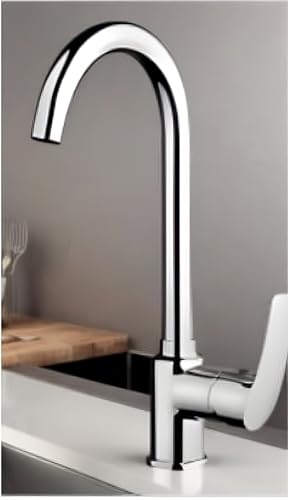 Kitchen Tap Chrome - Single Lever Swivel Mixer Tap, Monobloc, UK Standard - Image 3