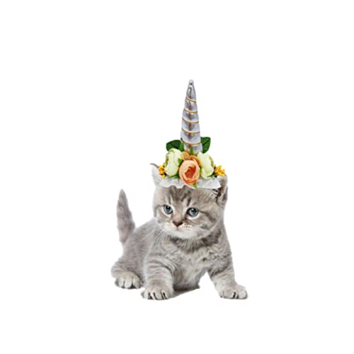 BESPORTBLE Chapéu De Gato Chapéu De Unicórnio Cachorro Chapéu De Praia Tecido Trajes De Gato Para Ga