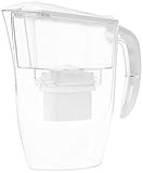 Amazon Basics - Caraffa filtrante per acqua, 2,4 L, colore bianco