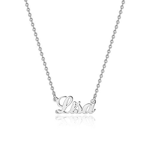 Hidepoo Lisa Jewelry Necklace â€“ Personalized Name Pendant Necklace, Dainty Lisa Name Necklace Chain Jewelry Gifts for Women Girls