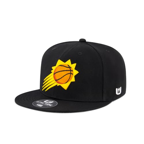 Ultra Game Mens NBA Official Twill Snap Back Ultimate Baseball Cap Hat Phoenix Suns Black One Size
